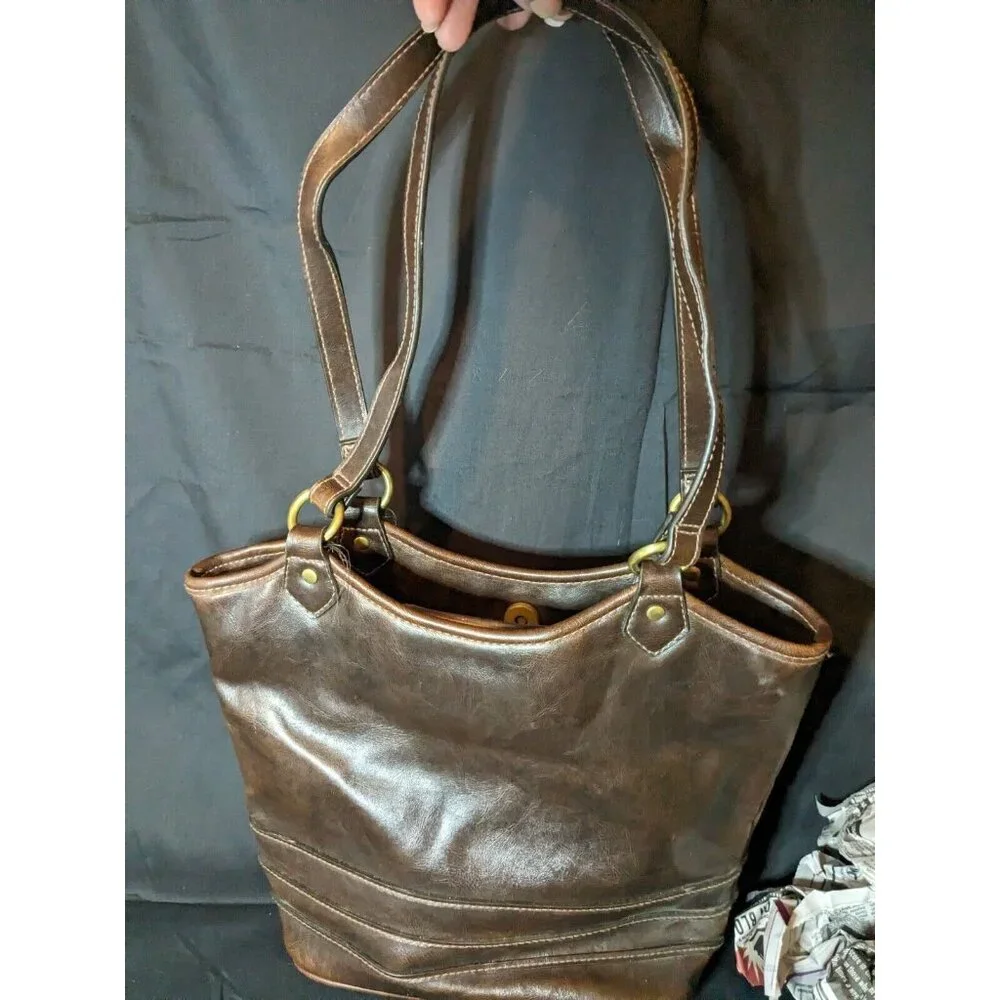 Duck Head‎ Brown Leather Handbag - Picture 6 of 10